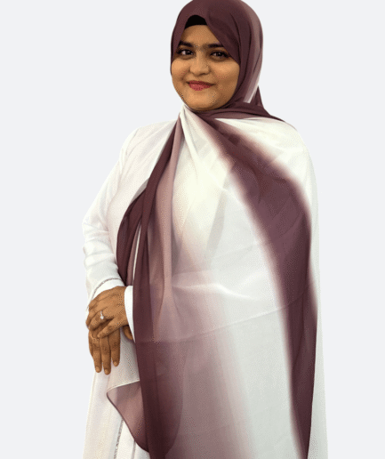 Brown Coffee Ombre Chiffon Hijab