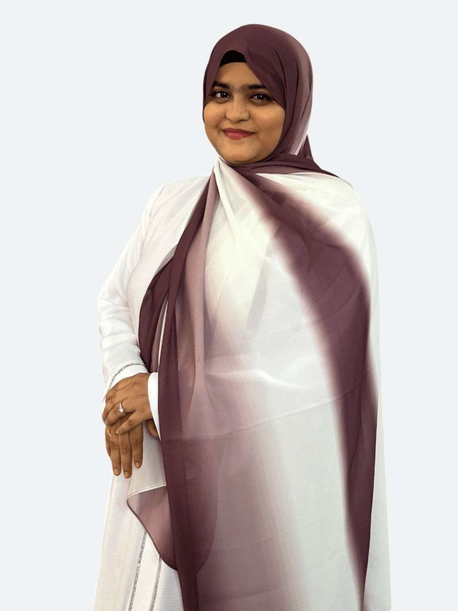 Brown Coffee Ombre Chiffon Hijab