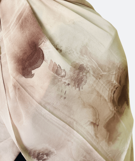 Coffee Brown Cotton Viscose Blend Hijab