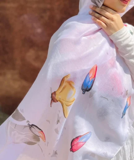 Floral Viscose Cotton Hijab