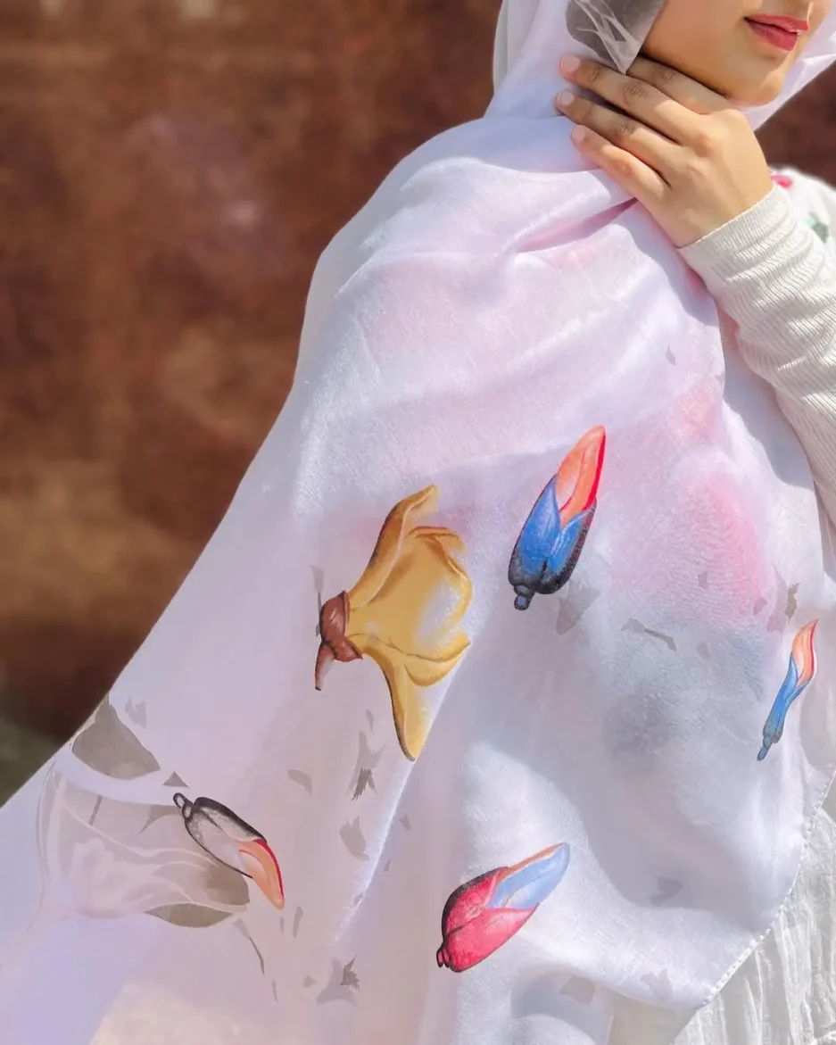 Floral Viscose Cotton Hijab
