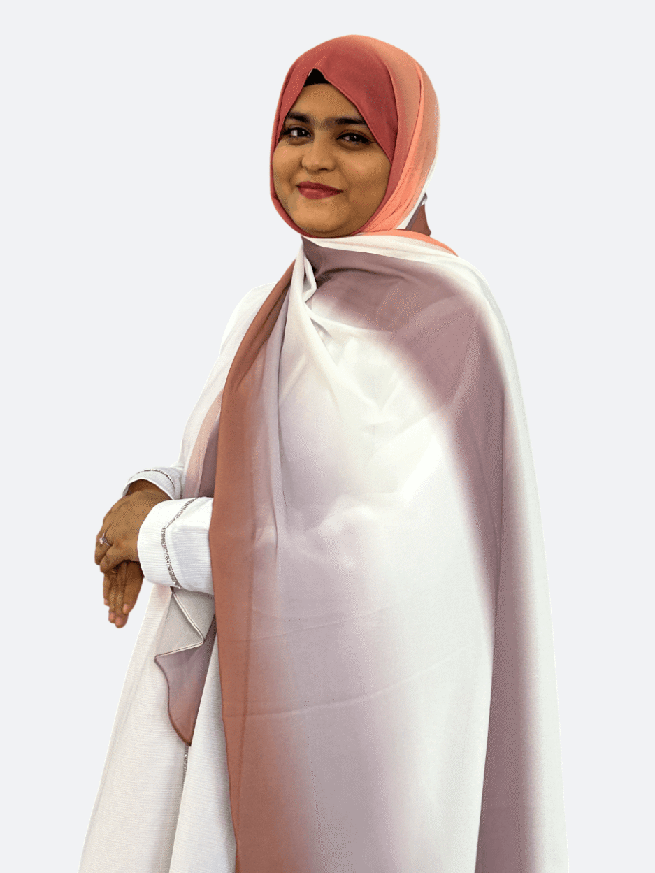 Rose Taupe Ombre Chiffon Hijab