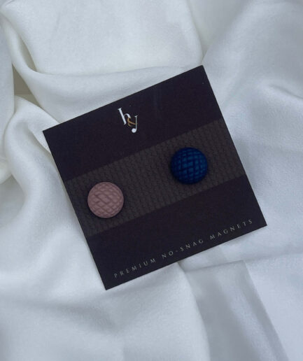 Rose Taupe Yale Blue Pyramid No Snag Hijab Magnetic Pin (Set of 2)