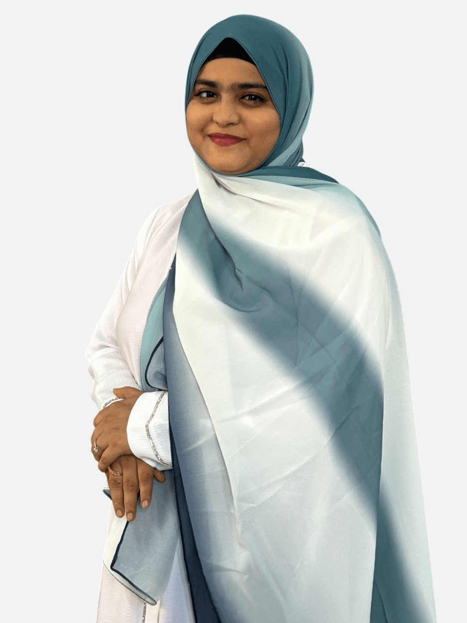 Turkish Blue Ombre Chiffon Hijab