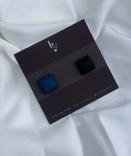 Yale Blue & Black Pyramid Shaped No Snag Hijab Magnetic Pin (Set of 2)