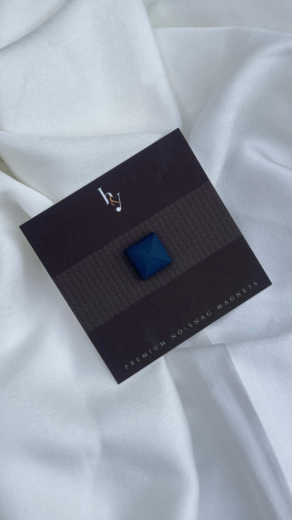 Yale Blue Pyramid Texture No Snag Hijab Magentic Pin (Set of 1)