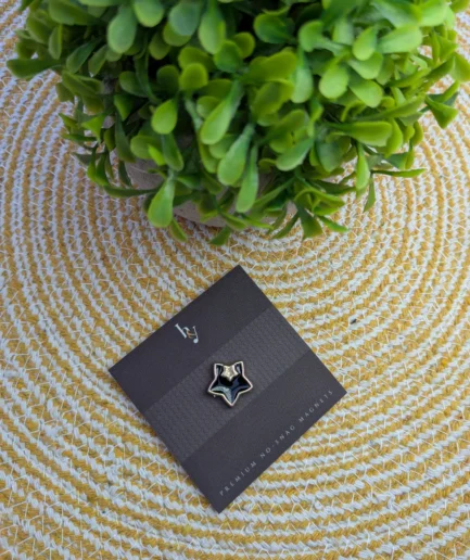 Silver star shaped magnetic hijab pin