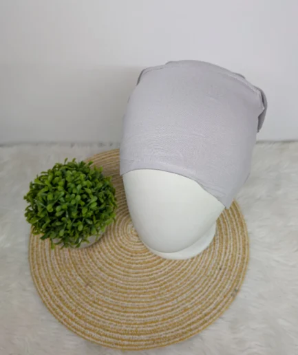 Silver mesh tube hijab cap for women - breathable modern under cap