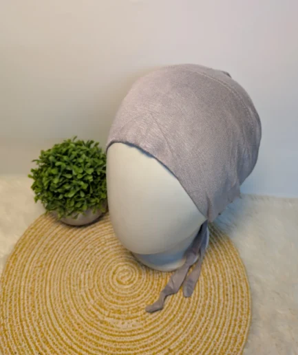 Heavenly grey tie back hijab cap for women – comfortable non-slip under hijab cap for daily wear