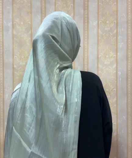 Pista premium shimmer organza hijab for women – elegant lightweight hijab for weddings and special occasions